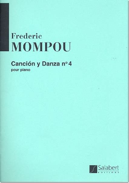 Mompou Federico 1893 1987 Cancion Y Danza No 4 Piano Bodensee