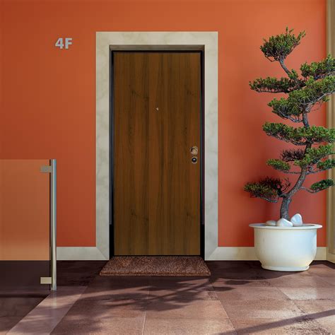 Porta Blindata YALE Terry Noce Scuro L 80 X H 210 Cm Sinistra Leroy