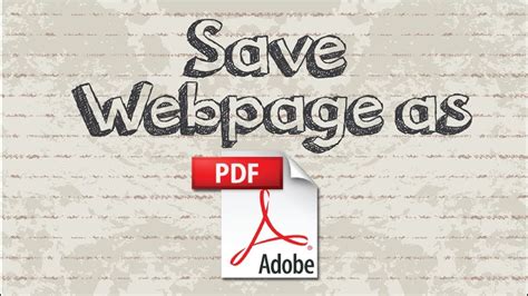 How To Save A Webpage As PDF YouTube