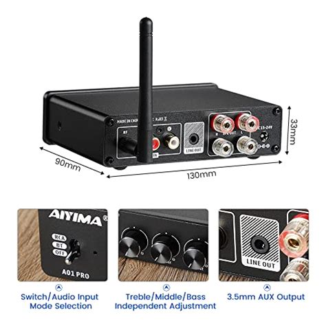 Upgraded Aiyima A Pro W X Power Amplifier Bluetooth Class D