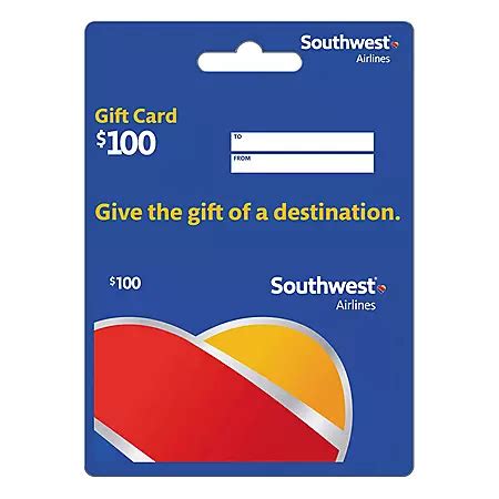 Southwest Airlines Gift Card - Various Amounts - Sam's Club