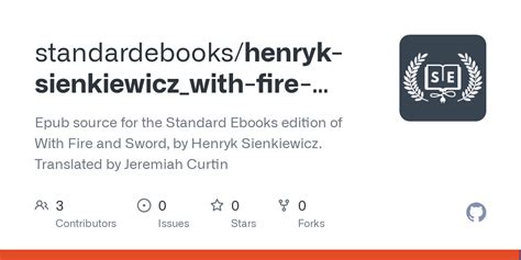 GitHub Standardebooks Henryk Sienkiewicz With Fire And Sword Jeremiah