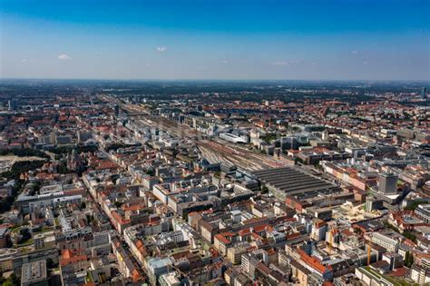 Luftaufnahme M Nchen Bauarbeiten Zur Sanierung Des Bahnhofsgeb Ude