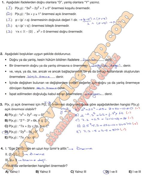 9 Sınıf Matematik Ders Kitabı Sayfa 40 Cevapları Pasifik Yayınları