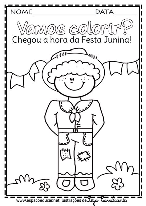 Espa O Educar Lindos E In Ditos Desenhos De Festa Junina Para Colorir