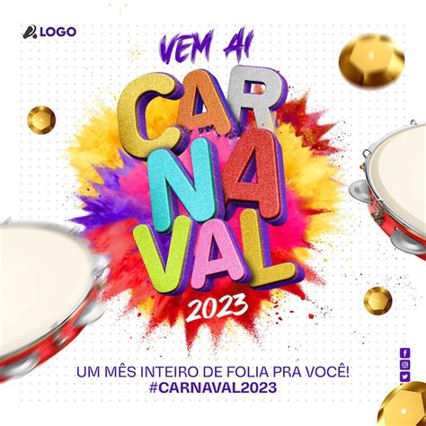 Feed De Postagem Nas Redes Sociais A Vem Carnaval Psd Premium