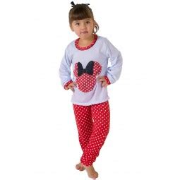 Pijama Longo De Malha Infantil Vermelho Ref Cez Pa Kaisan