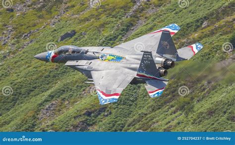 F E Strike Eagle Flying Through The Mach Loop Editorial Photo