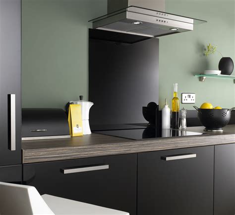 Jet Black Glass Splashback - Splashback | Stylish kitchen, Glass ...