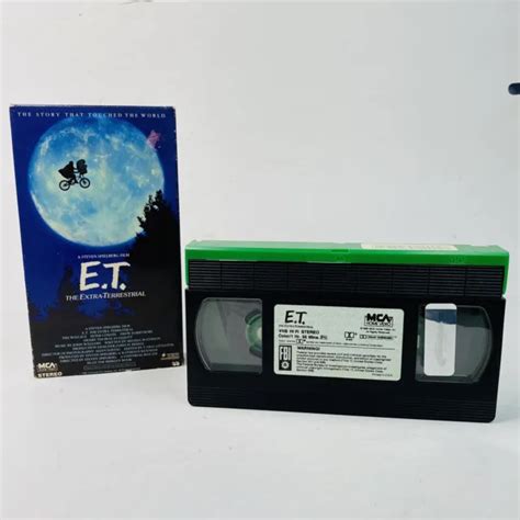 E T ET THE Extra Terrestrial VHS 1982 Ruban Noir Vert Steven Spielberg