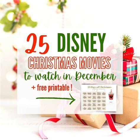 25 Disney Christmas Movies You'll Love to Watch + Printable | A ...