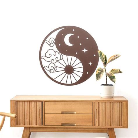 Personalized Yin Yang Sun And Moon Meditation Room Yoga Studio Home