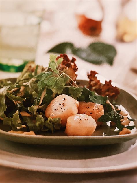 Friterte kamskjell med mangokrem og wasabimajones Leve livet Gøril