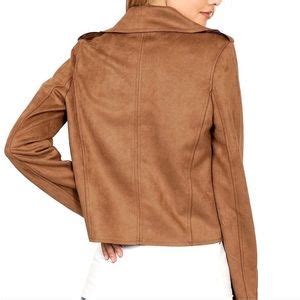 Haute Monde Jackets Coats Nwt Haute Monde Camel Nude Faux Suede Moto Jacket Poshmark
