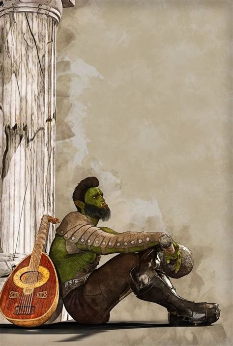 Rf Half Orc Barbarian Monk Gladiator Characterdrawing Fantasy