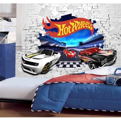 Papel De Parede Hot Wheels Original Pronta Entrega Shopee Brasil