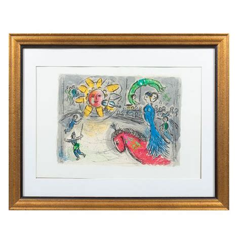 Marc Chagall Derriere Le Miroir 1979 Sin Firma Litografía Sin