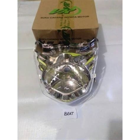 Jual Headlight Lampu Reflektor Depan Honda Beat Karbu Lama Kaca Lampu