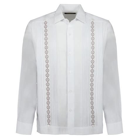 GUAYABERA LINO 100 CABALLERO LINAJE MAYA M L BLANCO Chatré