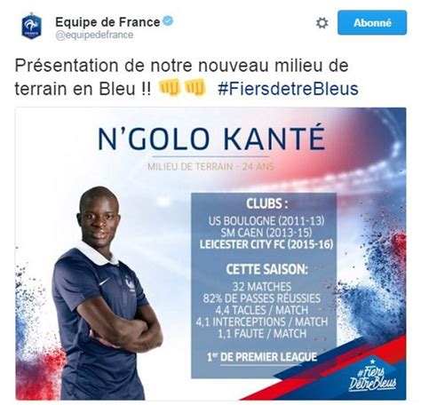 Qui est NGolo Kanté le petit nouveau de lEquipe de France Public