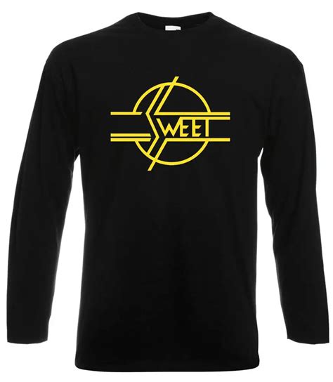 THE SWEET BAND Glam 70's Classic Rock Band Long Sleeve Black T Shirt ...