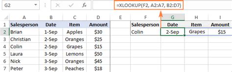 Excel Xlookup Function With Formula Examples