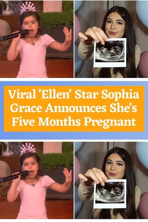 Viral Ellen Star Sophia Grace Announces Shes Five Months Pregnant Five Months Pregnant