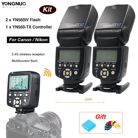 YN560 IV YN560IV 2 Pcs Yongnuo Flash Speedlite YN 560TX II Wireless