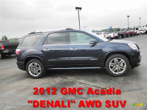 2012 Deep Blue Metallic Gmc Acadia Denali Awd 68283518 Photo 12