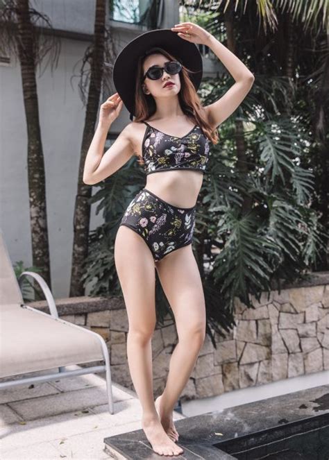 Soaked Petals High Waist Bikini Dreamscape