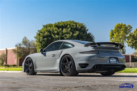 Nardo Grey Porsche 9911 Turbo S Gmg Racing