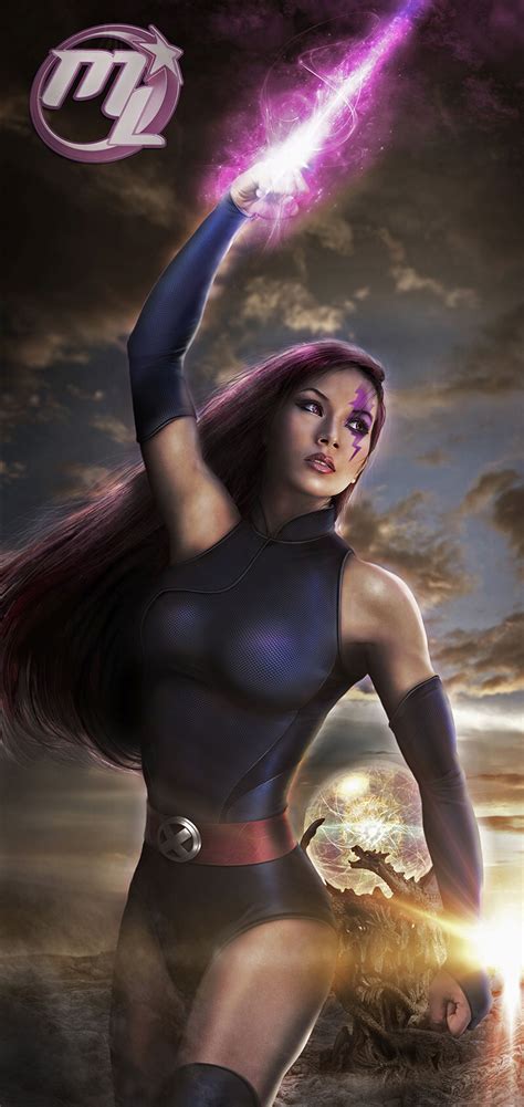 Psylocke Fantasy Girl Women Dark Hair Standing Fantasy Art Hot Sex