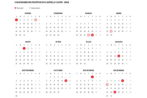 Calendario Laboral Castilla Y Le N D As Festivos Y Puentes C Mo