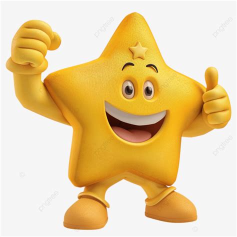 Cartoon Star Holding Something Important Cartoon Star Big Eyes Png