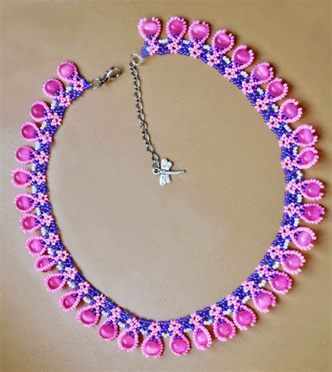 Free Pattern For Beaded Necklace Macaroon Beads Magic Beaded Jewelry Tutorials Beaded