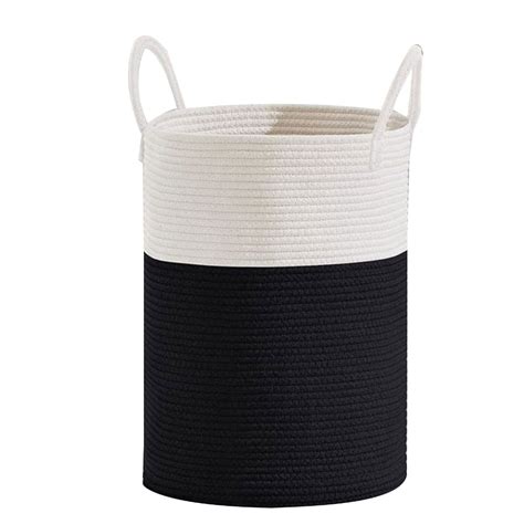 Foldable Laundry Storage Basket Organiser Cotton Rope Laundry Storage