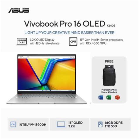 Promo Asus Vivobook Pro 16 Oled K6602vu-oleds912 - Cool Silver Diskon ...