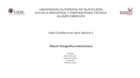 Álbum Fotográfico Electrónico Vida Cotidiana En Otro Idioma Ii Youtube