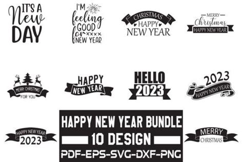 New Years Svg Bundle Graphic By Creativekhadiza Creative Fabrica