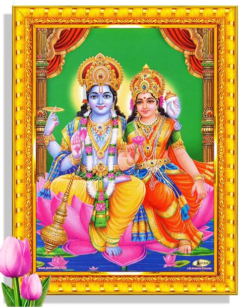 Art N Store Lord Vishnu And Goddess Lakshmi Mount On Garuda Hd Printed