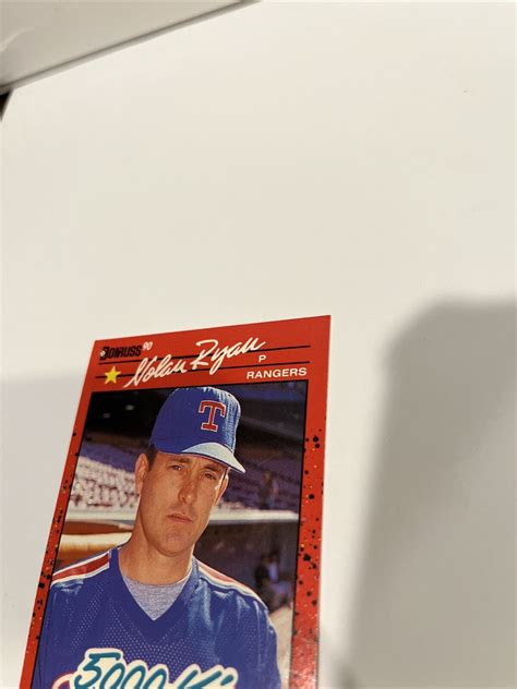 Donruss Nolan Ryan K Error Wrong Back Texas Rangers