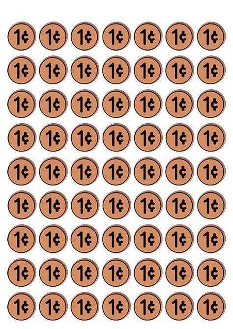 1 Cent Coins Penny Template Free Printable Papercraft Templates