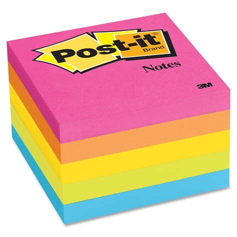 5 Pack Post It 3 X 3 Notes In Neon Colors Ld Products