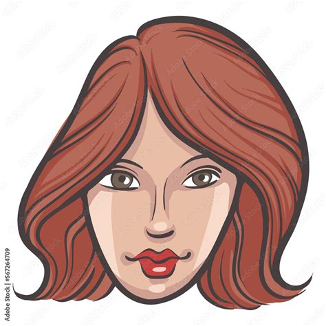 People Profile Person Isolated Face Of Red Hair Woman Png Image With