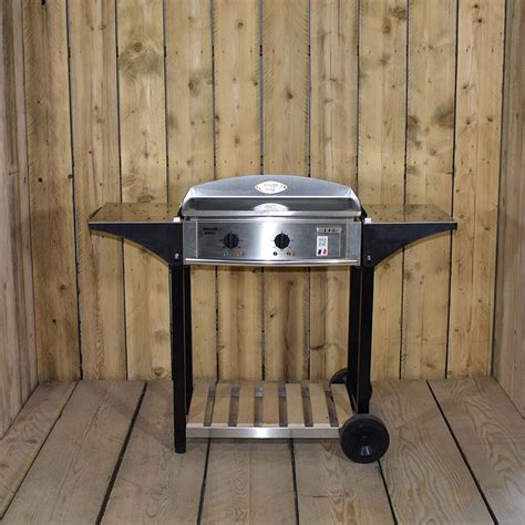 Ensemble plancha électrique Roller Grill PL600E inox sur chariot en