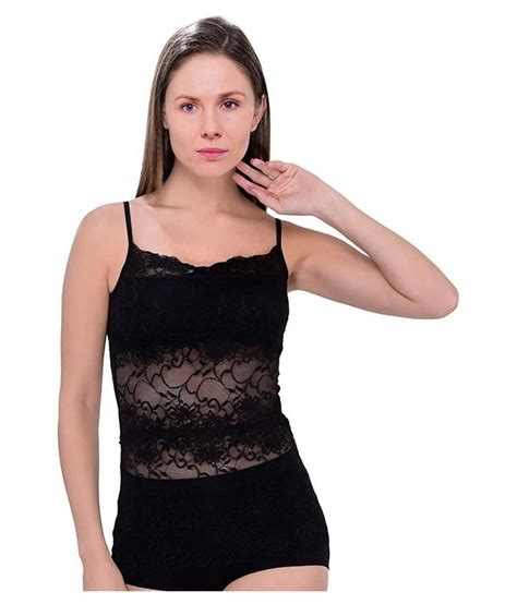 Buy Comfystyle Stretch Lace Camisoles Black Online At Best Prices In India Snapdeal