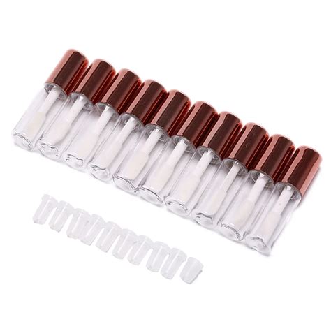 Ml Pcs Lot Rose Gold Empty Lip Gloss Tube Diy Plastic Elegant