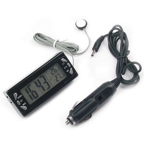 Auto Thermometer Mit Uhr Innen Und Aussenthermometer V Dc