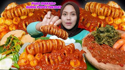 Sekalap Inicumi Telor Puyu Balado Pedas Tumis Batang Pepaya Mukbang