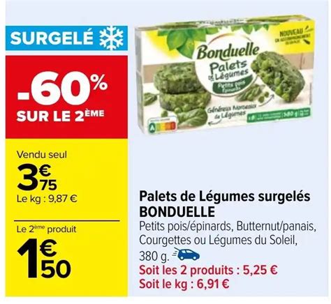 Promo Palets De L Gumes Surgel S Bonduelle Chez Carrefour